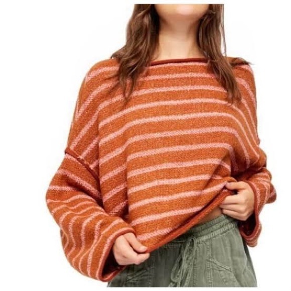 Free People Sweaters - Free People M Bardot Striped Sweater
